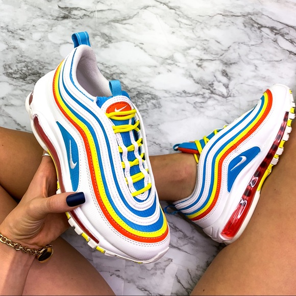 **SOLD** Nike Air Max 97 White Rainbow Sneaker - Picture 7 of 7